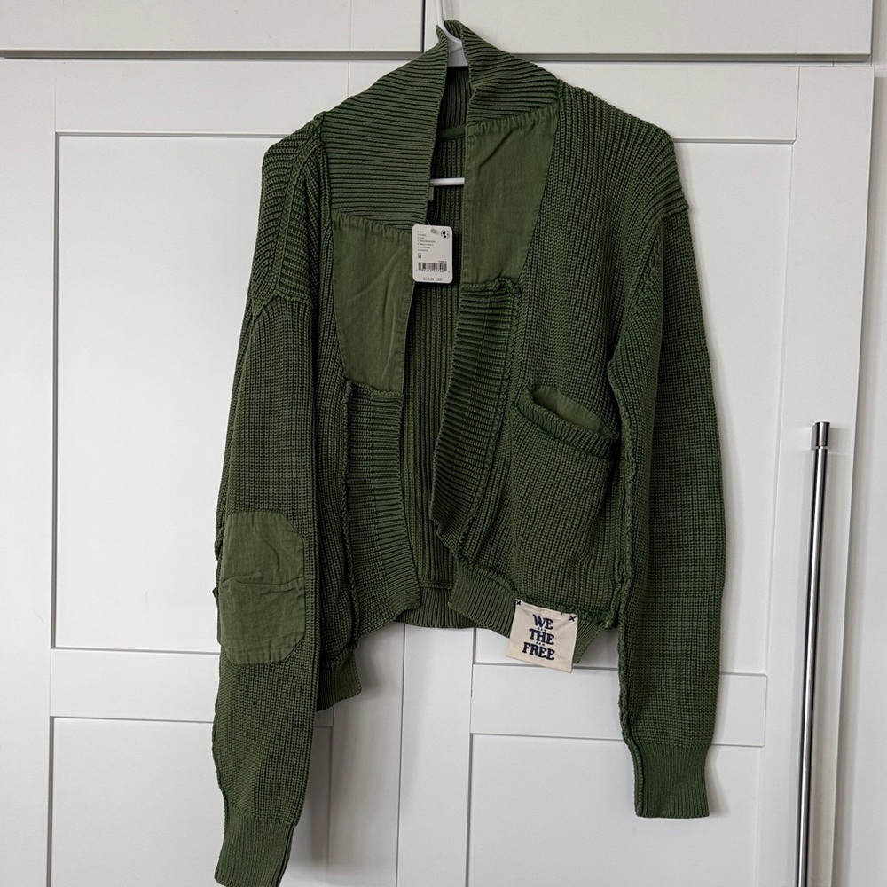 We The Free Green Cardigan Sweater